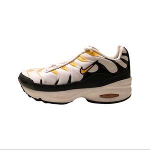Nike Air Max Plus White Black Yellow Running Lace Up Toddler 13C 962003-104